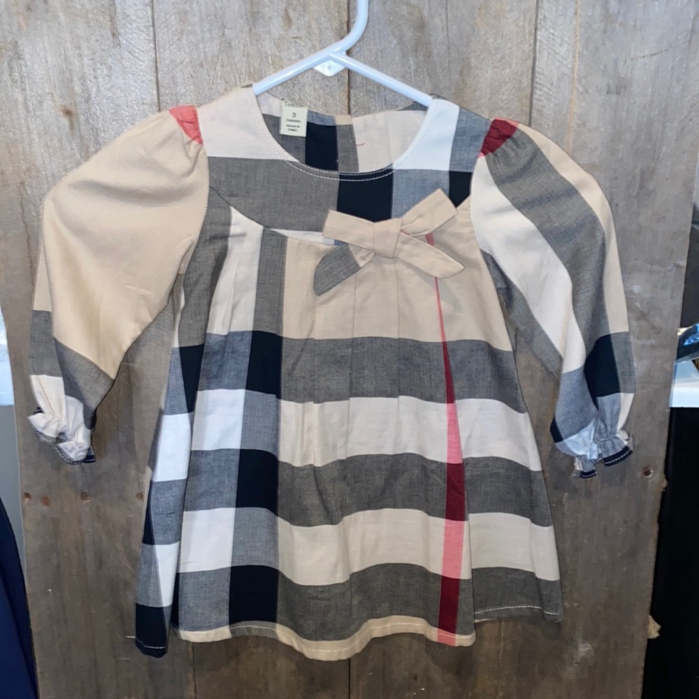 Toddler Girls BURBERRY 👀 LOOK Dress Sz 3T NWOT